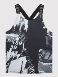 DKNY Top D35S09 M Czarny Regular Fit. Czarne t-shirty i topy dla dziewczynek DKNY, bez wzorów, z syntetyku, bez ramiączek. Za 219.99 zł.