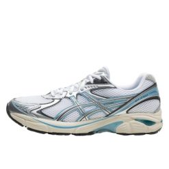 Buty do chodzenia dla dorosłych ASICS GT-2160 White Pure Silver. Niebieskie obuwie sportowe damskie Asics, bez wzorów, z materiału, do biegania. Za 1,074.47 zł.