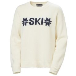 Damski sweter z dzianiny Helly Hansen Bliss. Białe swetry damskie Helly Hansen, na zimę, bez wzorów, z dzianiny, sportowe, bez kołnierzyka, bez ramiączek, bez kaptura. Za 727.00 zł.