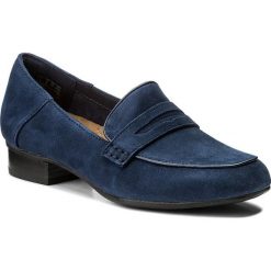 Półbuty CLARKS - Keesha Cora 261294774 Navy Suede. Niebieskie półbuty damskie Clarks, z materiału. W wyprzedaży za 239.00 zł.