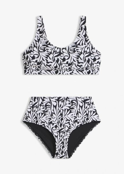 Bikini bustier (komplet 2-cz.). Czarne bikini damskie bonprix, bez wzorów. Za 102.99 zł.