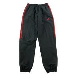 Second life - Spodnie dresowe męskie z kieszeniami na zamek czarne - Jak nowy. Czarne spodnie sportowe męskie Adidas, m, bez wzorów, z dresówki, do biegania. Za 164.76 zł.