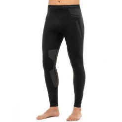 Legginsy termoaktywne Męskie Brubeck DRY. Czarne legginsy sportowe męskie Brubeck, l, bez wzorów, z elastanu, do biegania. Za 129.99 zł.