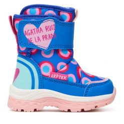 Śniegowce Agatha Ruiz de la Prada. Niebieskie śniegowce dziewczęce Agatha Ruiz de la Prada, bez zapięcia. Za 209.99 zł.