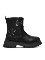 DeeZee Botki CEO-CM251204-10 Czarny. Czarne botki dziewczęce DeeZee, ze skóry, bez zapięcia. Za 149.99 zł.