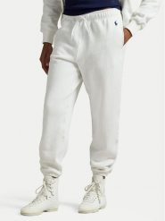 Polo Ralph Lauren Spodnie dresowe 211971700001 Biały Tapered Fit. Białe spodnie dresowe damskie Polo Ralph Lauren, l, bez wzorów, z dresówki. Za 729.99 zł.