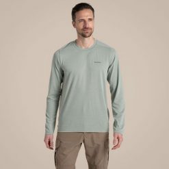 Longsleeve męskie Craghoppers NosiLife Abel LS T-Shirt. Zielone t-shirty męskie Craghoppers, m, bez wzorów, bez kołnierzyka. Za 255.10 zł.