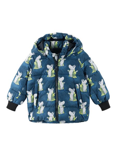 Reima Kurtka zimowa Moomin Lykta 5100013B Granatowy Regular Fit. Niebieskie buty zimowe chłopięce Reima, na zimę, bez wzorów, z syntetyku, bez kaptura. Za 289.99 zł.