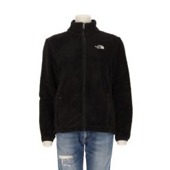 Second life - Damska czarna polarowa kurtka Osito TNF - Jak nowy. Czarne kurtki sportowe damskie The North Face, bez wzorów, z polaru, bez kaptura, trekkingowe. Za 212.96 zł.