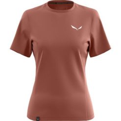Damska koszulka z okrągłym dekoltem Salewa Puez Dry'Ton. Czerwone t-shirty damskie Salewa, l, bez wzorów, z bawełny, bez kołnierzyka. Za 241.00 zł.