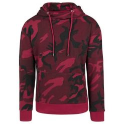 Bluza z kapturem Urban Classic camo. Czerwone bluzy męskie Urban Classics, m, bez wzorów, z kapturem. Za 237.00 zł.