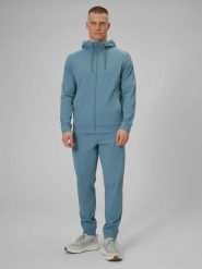 Spodnie treningowe z jednostronnie drapanej dzianiny męskie niebieskie 4F 3XL. Niebieskie spodnie sportowe męskie 4f, m, bez wzorów, z dzianiny. Za 179.99 zł.