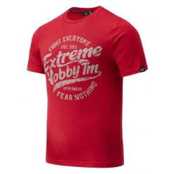 T-shirt Męski koszulka bawełniana EXTREME HOBBY WHEEL. Czerwone t-shirty męskie EXTREME HOBBY, m, bez wzorów, z bawełny, bez kołnierzyka. Za 129.00 zł.