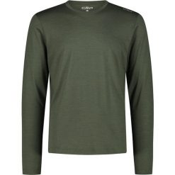 Koszulka męska techniczna CMP 34N0897. Zielone bluzki z długim rękawem męskie CMP, l, bez wzorów, z materiału, bez kołnierzyka. Za 239.00 zł.
