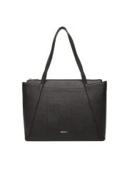 JENNY Torebka C-JEN-H-001-08 Czarny. Czarne torebki do ręki damskie Jenny, bez wzorów, z materiału, bez dodatków. Za 149.99 zł.
