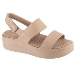 Sandały damskie, Arch Fit Upbeat – Sunrise. Brązowe sandały damskie Skechers, bez wzorów, bez obcasa, bez zapięcia. Za 179.99 zł.