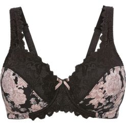 Biustonosz bonprix czarno-jasny brunatny z nadrukiem. Czarne biustonosze bonprix, z nadrukiem. Za 44.99 zł.