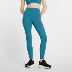 Legginsy damskie New Balance WP41275TEI – niebieskie. Niebieskie legginsy damskie New Balance, m, bez wzorów, z materiału, z podwyższonym stanem, na fitness i siłownię. Za 169.99 zł.