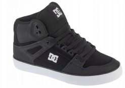DC Pure High-Top Wc ADYS400043-BLW Czarne 46. Czarne trampki męskie DC Shoes, bez wzorów, bez zapięcia. Za 328.23 zł.