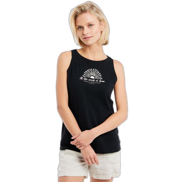 Damski tank top Protest Prtkuhli. Czarne koszulki sportowe damskie Protest, bez wzorów, z bawełny, bez kołnierzyka, bez ramiączek, trekkingowe. Za 109.99 zł.