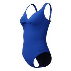 Damski kostium kąpielowy 1-częściowy Speedo Solid Cross Knot. Niebieskie kostiumy jednoczęściowe damskie Speedo, bez wzorów, z elastanu, klasyczne, moda ciążowa, do pływania. Za 284.50 zł.
