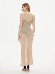 Liu Jo Sukienka letnia VA4002 J4666 Złoty Slim Fit. Żółte sukienki damskie Liu Jo, na lato, m, bez wzorów, z wiskozy, bez kołnierzyka, bez ramiączek. Za 679.99 zł.
