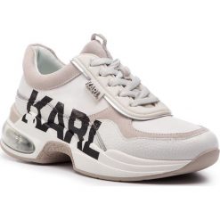 Sneakersy KARL LAGERFELD - KL61723 White Lthr. Białe półbuty damskie marki KARL LAGERFELD, bez wzorów, z materiału. Za 1,049.00 zł.