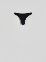 Dół od bikini - czarny. Czarne bikini damskie Reserved, l, bez wzorów. W wyprzedaży za 29.99 zł.