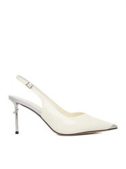 Eva Minge Szpilki EO-LILLY-LT2131-1-1 Écru. Białe szpilki damskie Eva Minge, bez wzorów, ze skóry, bez obcasa, bez zapięcia. Za 449.99 zł.