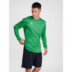Dżersej z długim rękawem Hummel Authentic Pl. Zielone koszulki sportowe męskie Hummel, bez wzorów, z dżerseju, bez kołnierzyka, bez ramiączek, do piłki nożnej. Za 169.00 zł.