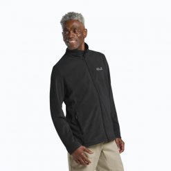 Bluza polarowa męska Jack Wolfskin Wild Rebel 200 Full Zip. Czarne bluzy męskie Jack Wolfskin, l, bez wzorów, z materiału, bez kaptura. Za 439.99 zł.