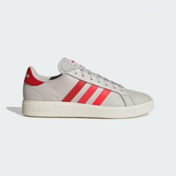 Grand Court TD Lifestyle Court Casual Shoes. Białe obuwie sportowe damskie Adidas, bez wzorów, z materiału, trekkingowe. Za 299.00 zł.
