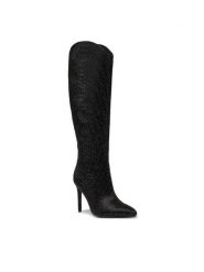 Marciano Guess Kozaki 3BGZ49 7002A Czarny. Czarne kozaki damskie Marciano Guess, ze skóry, bez obcasa, na szpilce. Za 1,899.00 zł.