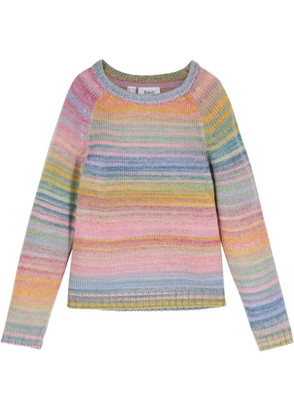 Sweter z dzianiny o splocie grubych oczek. Czerwone swetry dla dziewczynek bonprix, bez wzorów, z dzianiny, bez kołnierzyka, bez ramiączek, bez kaptura. Za 79.99 zł.
