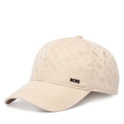 Czapka z daszkiem BOSS. Brązowe czapki i kapelusze męskie Boss, bez wzorów. Za 299.99 zł.