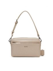 Calvin Klein Torebka Ck Must Aop Double Straps Camera LV04F3080G Beżowy. Brązowe torebki do ręki damskie Calvin Klein, bez wzorów, ze skóry, bez dodatków. Za 369.99 zł.