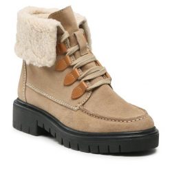 Trzewiki Les Tropeziennes. Brązowe botki damskie Les Tropeziennes, bez obcasa, na płaskiej podeszwie, bez zapięcia. Za 599.99 zł.