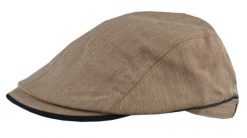 Lekki Kaszkiet Wiosenno-Letni - Alties - Jasny Brąz, Deseń w Jodełkę. Czapki i kapelusze męskie Alties, na lato, bez wzorów, z bawełny. Za 79.00 zł.