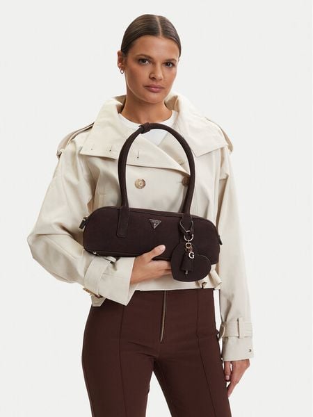 Guess Torebka Isobel HWSG99 32080 Brązowy. Brązowe torebki do ręki damskie Guess, z aplikacjami, ze skóry, bez dodatków. Za 495.99 zł.