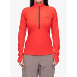Bluza z zamkiem 1/2 damska Columbia DriVenture Half Zip. Czerwone bluzy damskie Columbia, bez wzorów, bez kaptura, trekkingowe. Za 313.49 zł.