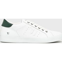 Trussardi Jeans - Buty. Białe buty sportowe męskie TRUSSARDI JEANS, z jeansu, bez zapięcia. W wyprzedaży za 289.90 zł.