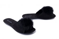 INBLU NP-6V 014 czarny, kapcie damskie. Czarne kapcie damskie Inblu, bez wzorów, z tkaniny. Za 64.99 zł.