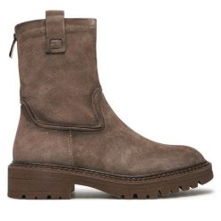 Botki Tamaris. Szare botki damskie Tamaris, bez obcasa, na płaskiej podeszwie, bez zapięcia. Za 309.99 zł.