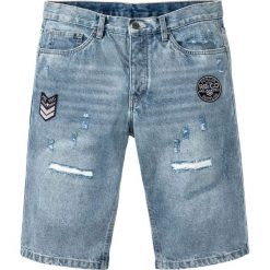 Bermudy dżinsowe Regular Fit bonprix niebieski "bleached used". Jeansy męskie marki bonprix. Za 99.99 zł.