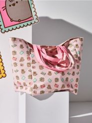 Materiałowa torba zakupowa Pusheen the Cat - różowy. Czerwone torby i plecaki dziecięce Sinsay, z materiału. Za 45.99 zł.