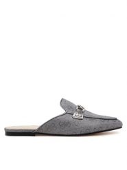 Guess Klapki FLJBO2LEL06 Szary. Szare klapki damskie Guess, z aplikacjami, z materiału, bez obcasa. Za 319.99 zł.