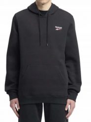 Bluza Męska Reebok Sportowa Czarna Bawełniana Z Kapturem. Czarne bluzy męskie Reebok, m, bez wzorów, z bawełny, z kapturem, na fitness i siłownię. Za 229.00 zł.