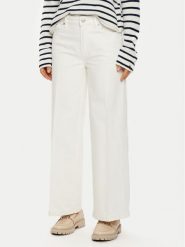 Tommy Hilfiger Kuloty WW0WW44330 Biały Regular Fit. Białe spodnie materiałowe damskie Tommy Hilfiger, bez wzorów, z bawełny. Za 309.99 zł.