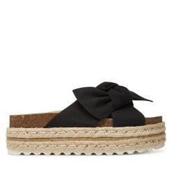 Espadryle DeeZee. Czarne espadryle damskie DeeZee, bez wzorów, bez obcasa, bez zapięcia. Za 139.99 zł.