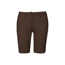 Damskie Szorty chino Kariban. Brązowe szorty damskie KARIBAN, na lato, bez wzorów, z bawełny. Za 136.50 zł.